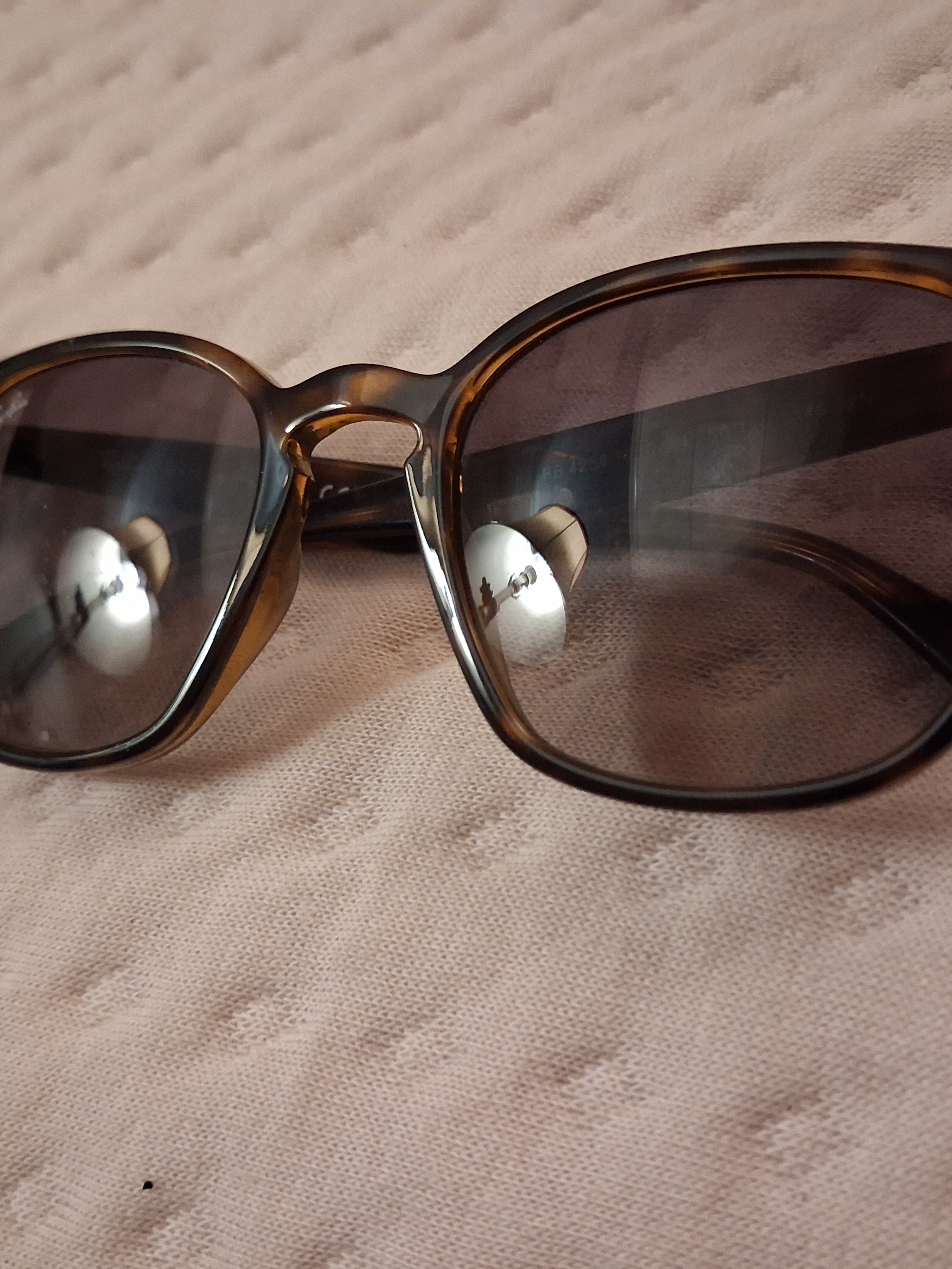 Ray-Ban Tortoiseshell Frame Sunglasses With Dark Smoke Lenses
